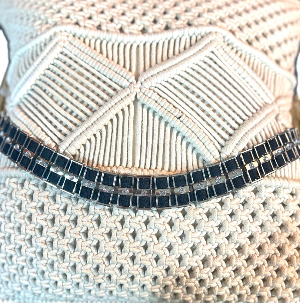 Elegant Black and Silver Women's Belt